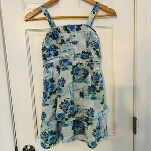 Abercrombie Kids Girls Emerson Tiered Smocked Mini Dress Lined Size 11/12